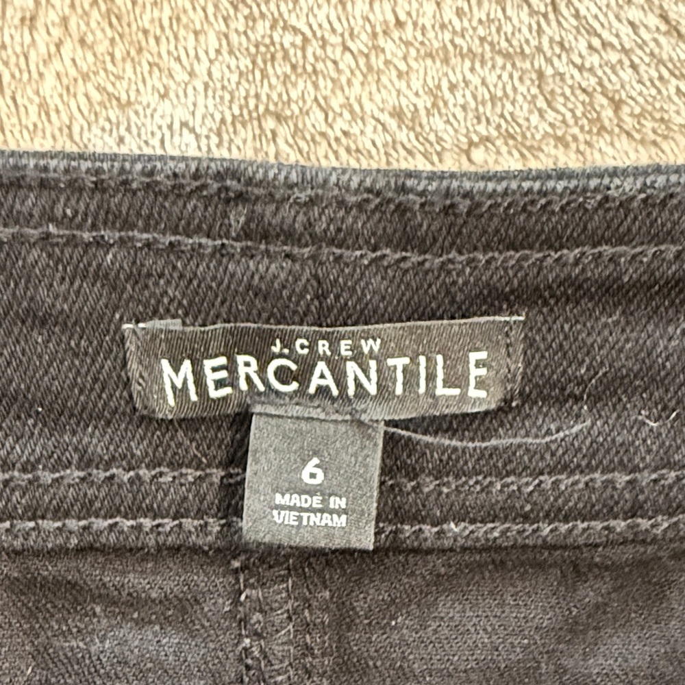 J. Crew Black Button-Front Mini Skirt - Picture 2 of 2